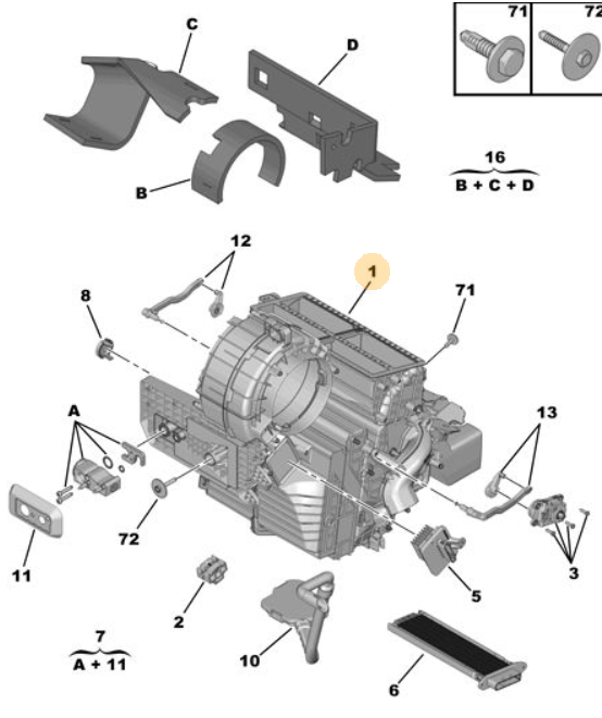 Orijinal Peugeot 308 T9 Evaporatör Kutusu 1610528280