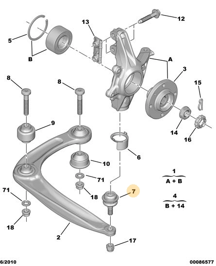ORIJINAL PEUGEOT 308 T7 ÖN ROTİLİ   1610938280