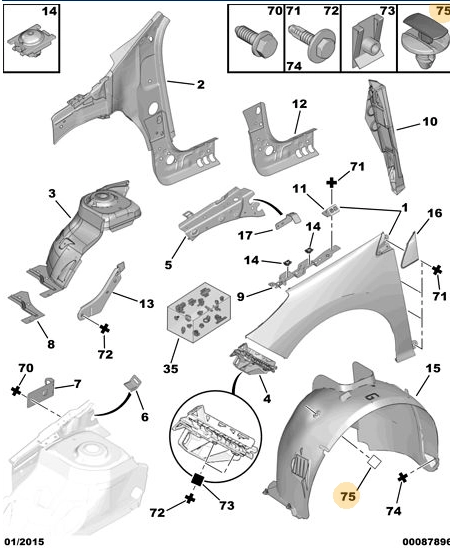 ORIJINAL PEUGEOT 308 T7 DAVLUMBAZ TIRNAK 1622749580