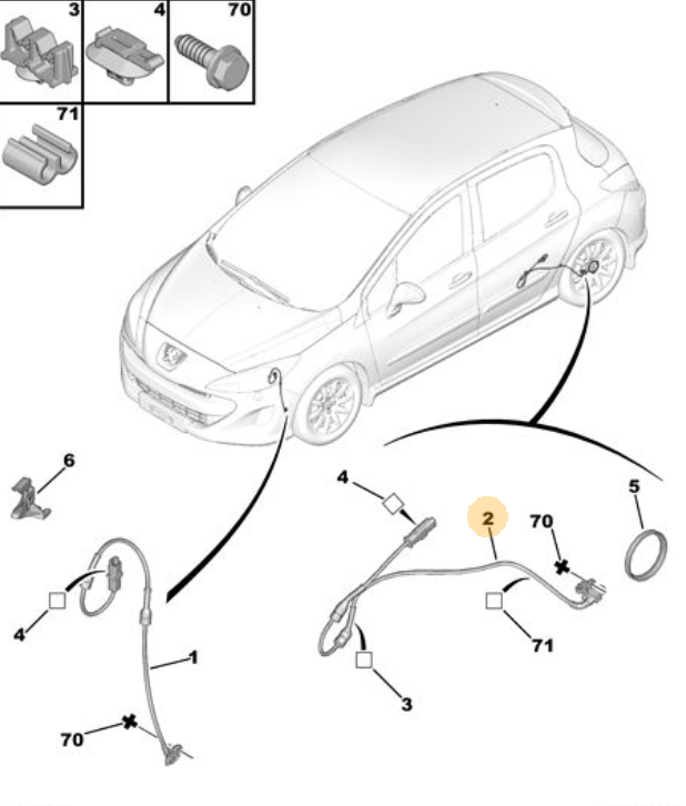 Orijinal Peugeot 308 T7 Arka Fren Abs Sensör 4545L0
