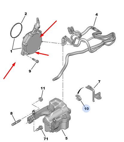 ORIJINAL Peugeot 308 THP VAKUM POMPASI    456583
