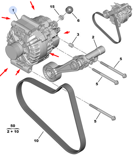ORIJINAL PEUGEOT 308 T7 ALTERNATÖR SARJ DİNAMOSU 5705KQ