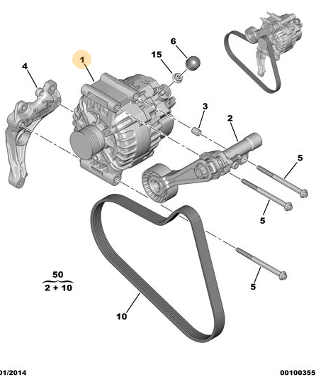 ORIJINAL PEUGEOT 308 T7 T9 ALTERNATÖR  SARJ DİNAMOSU 5705NR