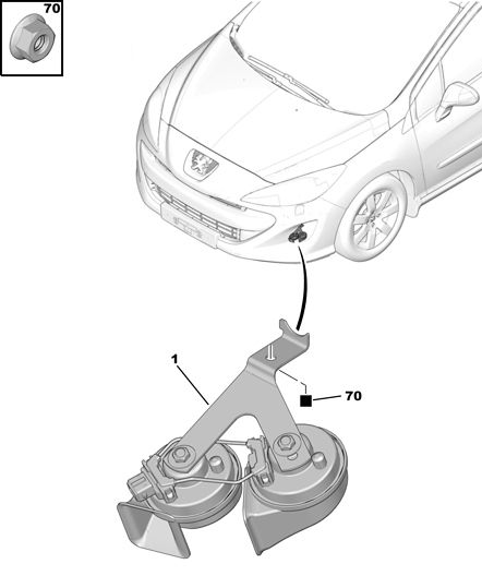 ORIJINAL  PEUGEOT 308 T7 KORNA  6236H9