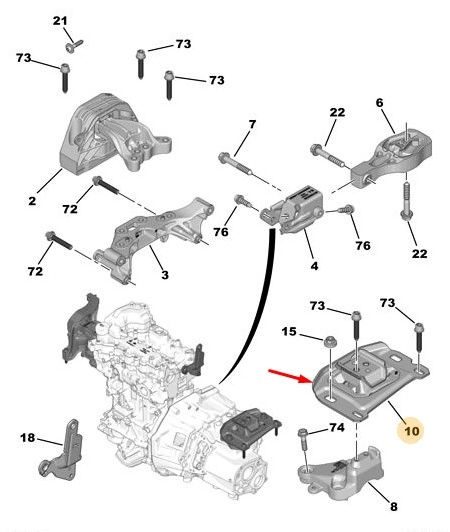 PEUGEOT 308 SOL ŞANZUMAN KULAK  9673768480