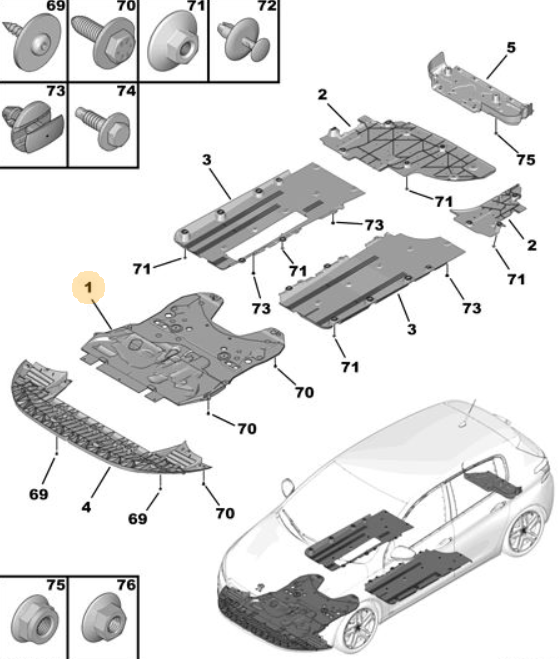Orijinal Peugeot 308 T9 Karter Koruyucu  9678270980