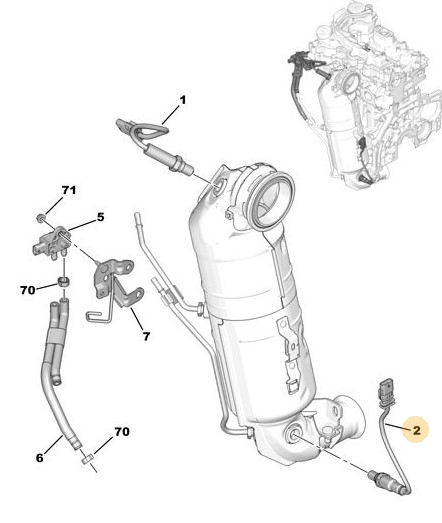 Orijinal Peugeot 308 P5 Alt Oksijen Sensörü  9813838380