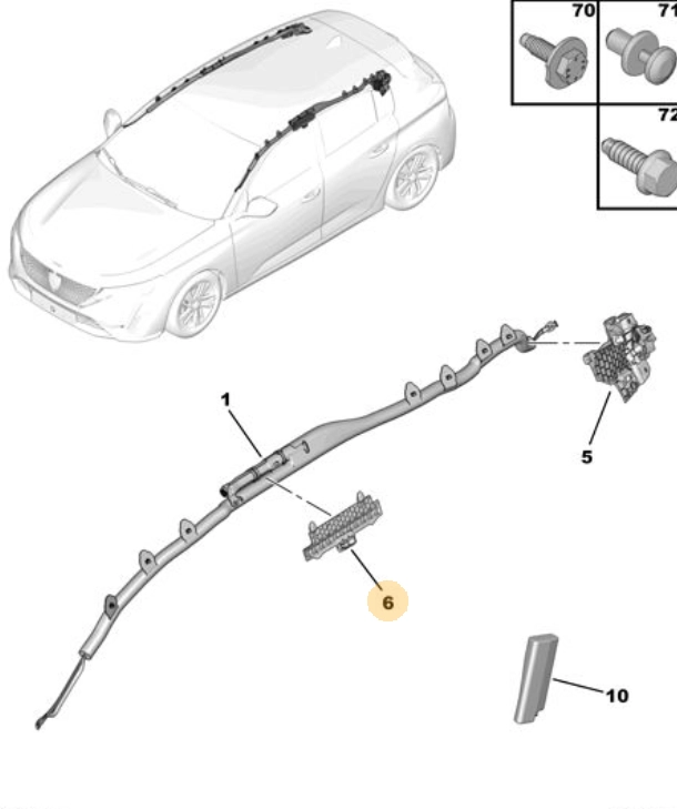 Orijinal Peugeot 308 P5 Hava Yastığı Deflektörü Sağ  9831224480