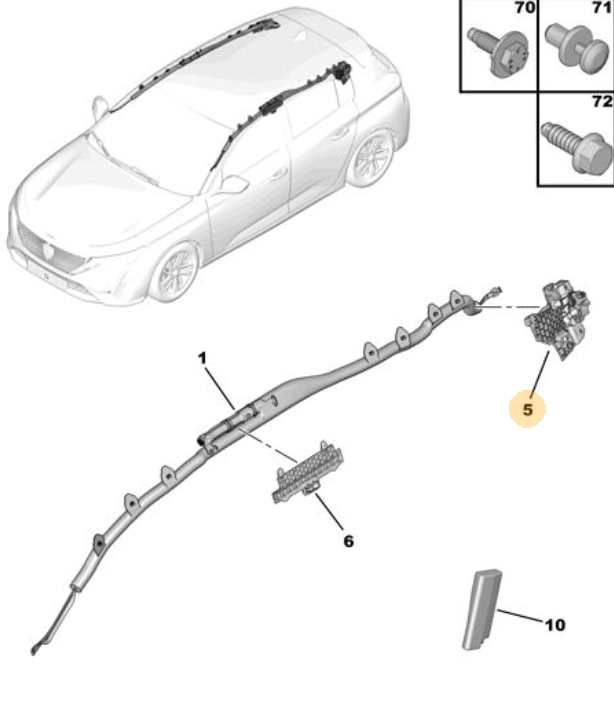 Orijinal Peugeot 308 P5 Hava Yastığı Deflektörü Sol  9835358880