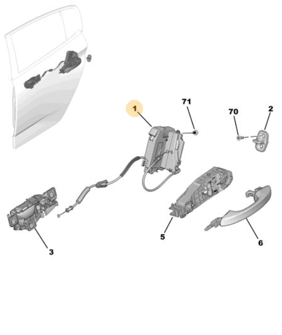 ORIJINAL  PEUGEOT 308 P5 SAĞ ARKA KAPI KİLİDİ    9835418180