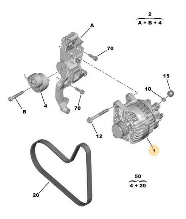 Orijinal Peugeot 308 P5 Alternatör   9835688980