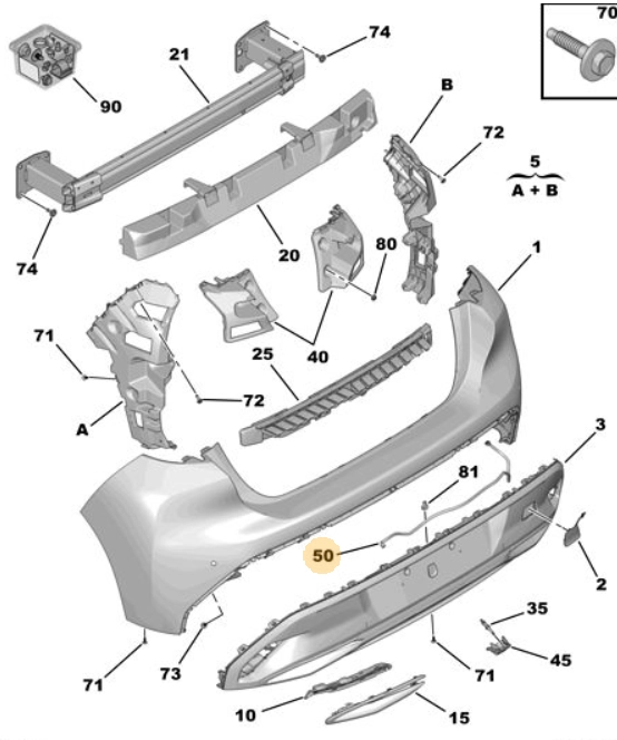 ORIJINALPEUGEOT 308 P5 ARKA KAMERA YIKAMA HORTUMU  9835809080