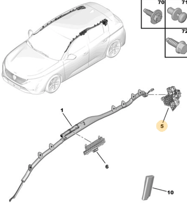 Orijinal Peugeot 308 P5 Hava Yastığı Deflektörü Sağ  9835897980