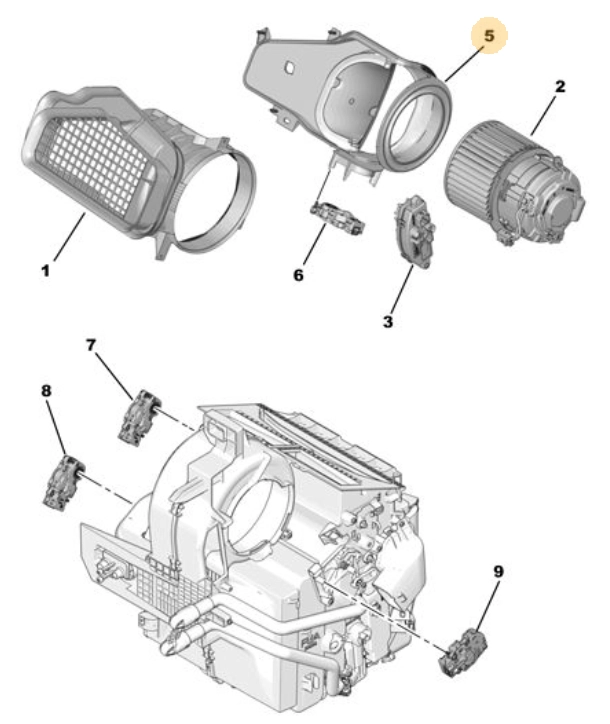 Orijinal  Peugeot 308 P5 Klima Fan Muhafazası  9837300880
