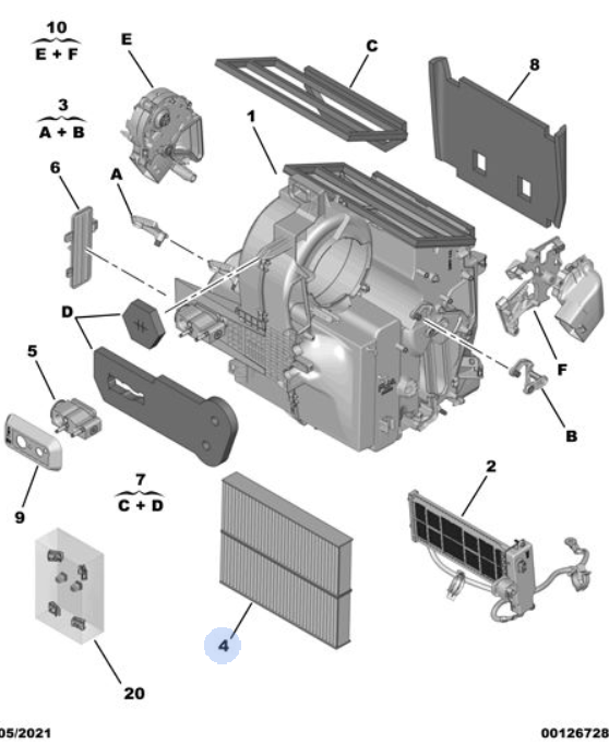 Orijinal Peugeot 308 P5 Polen Filtresi  9837470680
