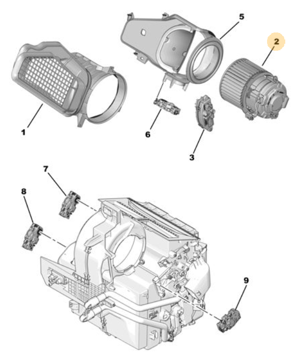 Orijinal Peugeot 308 P5 Klima Fan Motoru  9837609380