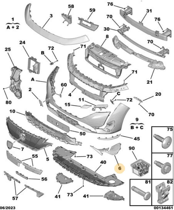 ORIJINAL PEUGEOT 308 P5 ÖN TAMPON ÇITALARI  SAĞ  98378881XT