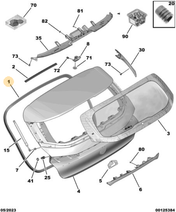 Orijinal Peugeot 308 P5 Bagaj Kapağı Fitili   9839275180