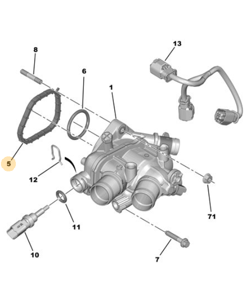 ORIJINAL 308 VTI  TERMOSTAT CONTASI THP 134088