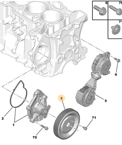 ORIJINAL PEUGEOT 308 BENZİNLİ DEVİRDAİM KASNAK THP- VTI  - 120459