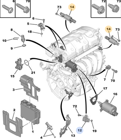 ORIJINAL PEUGEOT 308  VVT ELEKTROVANA 1628924280