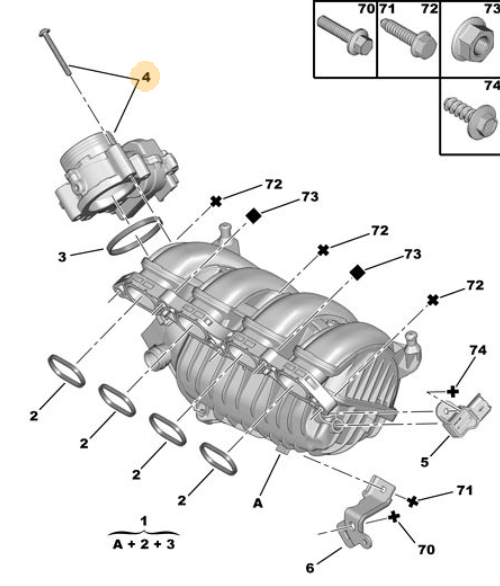 ORIJINAL 308 VTI GAZ KELEBEK KUTUSU EP6 - V862419080