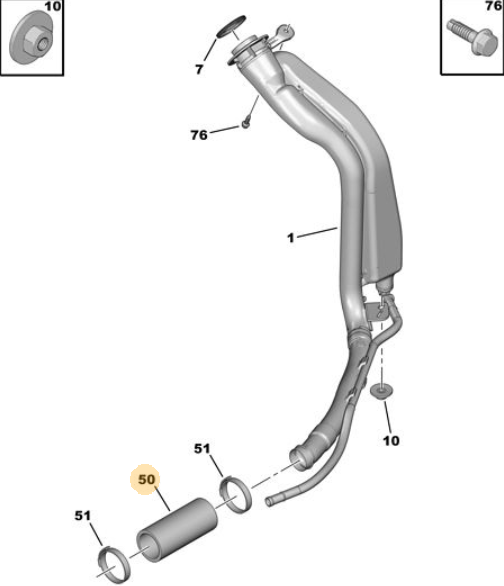 ORIJINAL YAKIT DEPO ALT ARA HORTUM 1606429280
