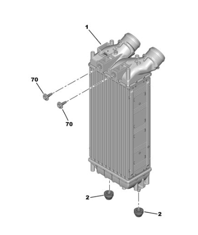 ORIJINAL peugeot 308 euro5 ıntercooler  0384N9