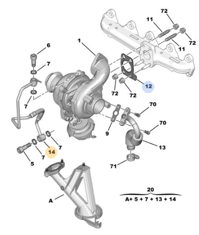 ORJINAL PEUGEOT 308 EURO5 TURBO YAĞLAMA BORUSU DV6C 9806878180