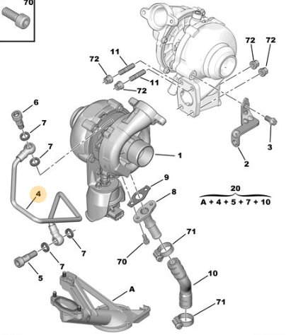 ORIJINAL TURBO YAĞLAMA  BORUSU 110 HP   037968