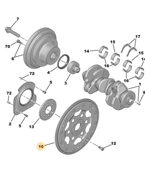 Orijinal MARŞ MOTOR  MOTOR DİŞLİSİ 9815382880