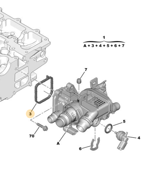 ORIJINAL 1.2 TURBO TERMOSTAT CONTA    9802853980