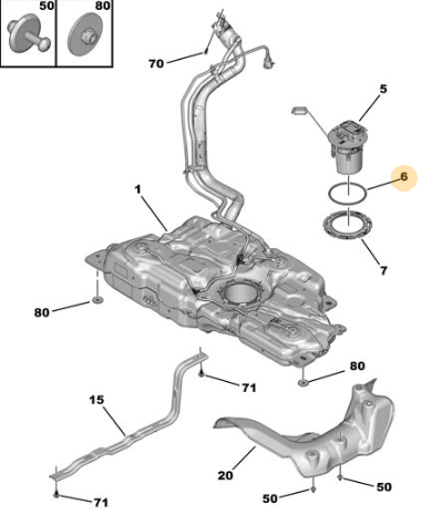 ORIJINAL Peugeot 308 p5.2 DEPO SAMANDIRA ORLING 9835080680