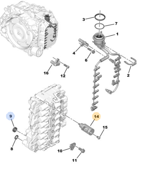 ORIJINAL Peugeoyt   EAT8  SELENOID VALF 9824606180