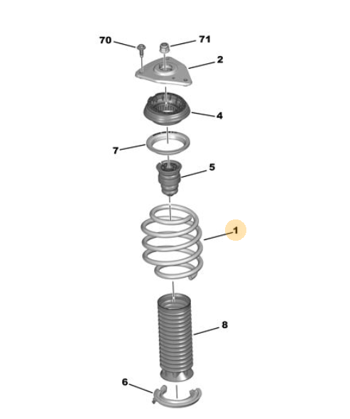 ORIJINAL 308 P5 ÖN HELEZON YAY 9839931280