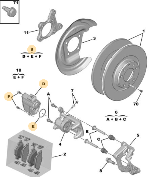 ORIJINAL ARKA KALİPER MOTORU   308T9-308P5  1617535580