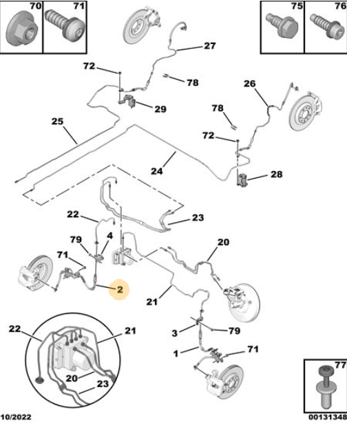 Orijinal  308 P5  ÖN SAG FREN HORTUM 9816248280