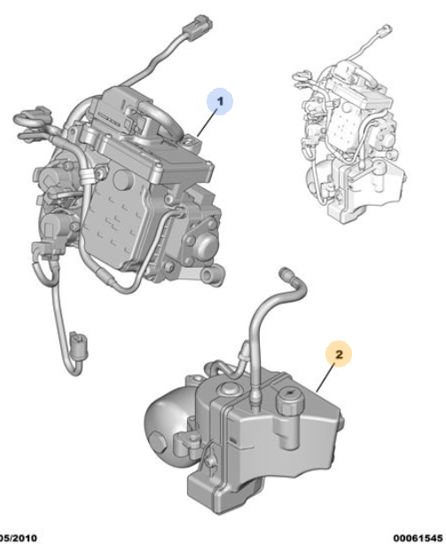 ORIJINAL PEUGEOT 308 YARI OTOMATİK AKTÜATOR ELEKTRIK POMPASI 1608730380