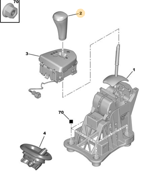 ORIJINAL PEUGEOT CİTROEN VİTES TOPUZU OTOMATİK   2403EF