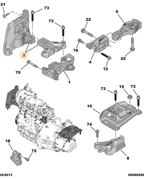  SAG UST MOTOR TAKOZU 9820296280