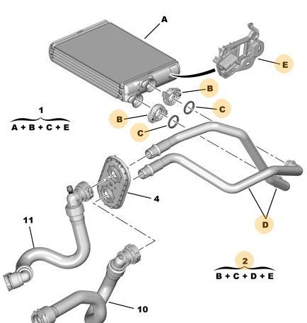 Orijinal Peugeot 308 T9 Kalorifer Borusu 1610531280