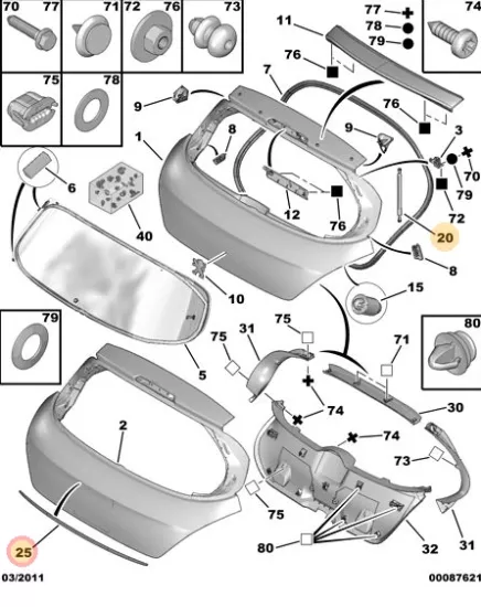 ORJINAL PEUGEOT 308 YEDEK PARÇA