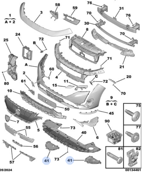 Orijinal Peugeot 308 P5 Ön Tampon Alt Spoyler Difüzörü   1681793380