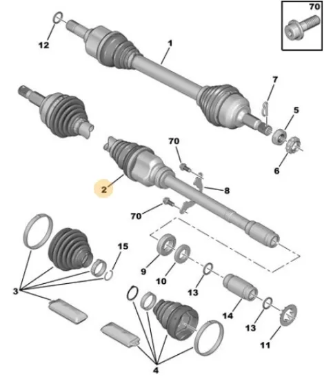 ORJINAL PEUGEOT 308 YEDEK PARÇA