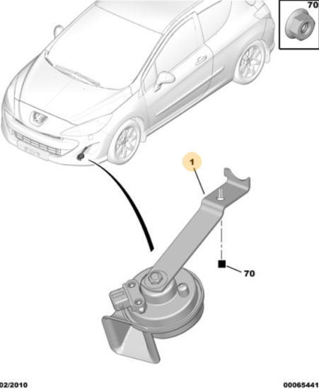 Orijinal Peugeot 308 T7 Korna  6236G6