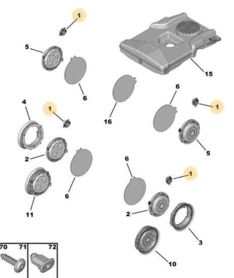 Orijinal Peugeot 308 T9 Tweeter Hoparlör  6562C7