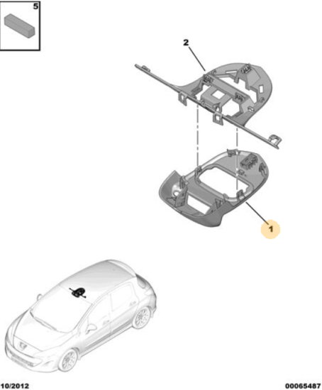 Orijinal Peugeot 308 T7 Tavan Konsolu    8146Z7