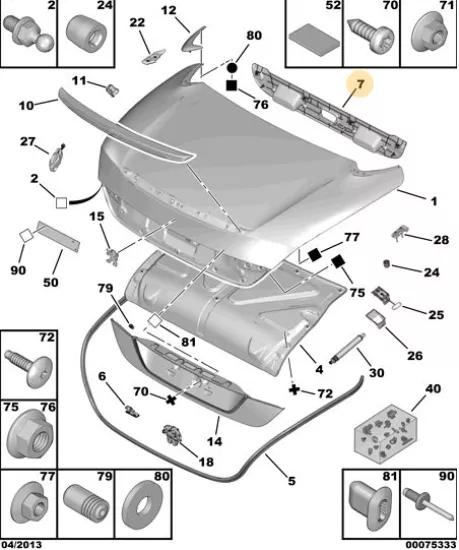 ORJINAL PEUGEOT 308 YEDEK PARÇA