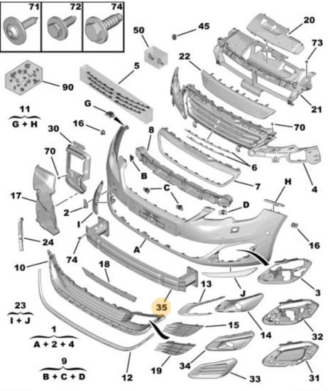 Orijinal Peugeot 308 T9  Ön Tampon Demiri  9677378580