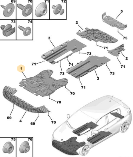 Orijinal Peugeot 308 T9 Karter Koruyucu  9678270980